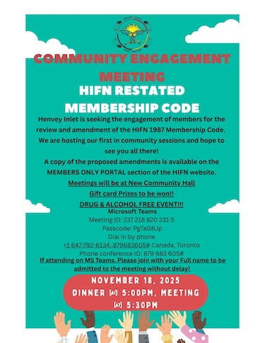 HENVEY Membership code Nov 18