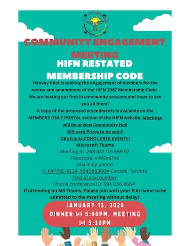 Click the image to open the Henvey Inlet First Nation Membership Code Jan 13, 2026 meeting PDF.