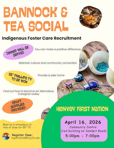 For more information, click the image to open the NIIJCFS Bannock and Tea Social PDF
