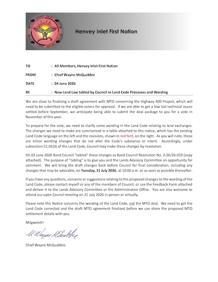 Click the image to open the HIFN LAND CODE REVISIONS RE COMMUNITY APPROVAL AND LAND EXCHANGE PROCESSES.pdf document.