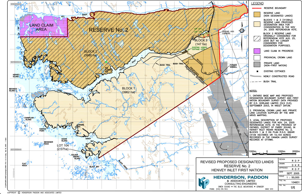 land designation map of subject property