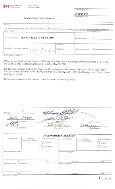 Fire Ban Update BCR July 12 2023